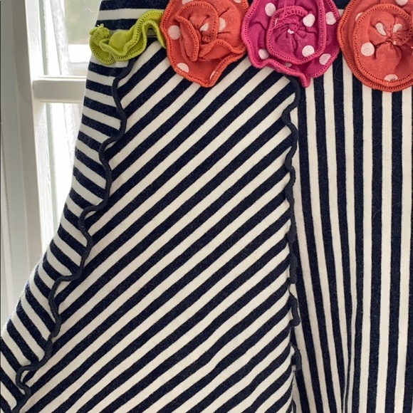 Navy/white striped girls tank dress - Picture 4 of 4
